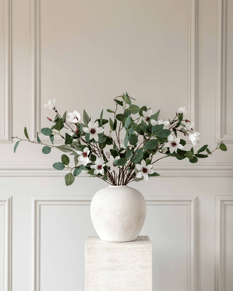 Faux Arrangement - Eucalyptus and White Magnolia