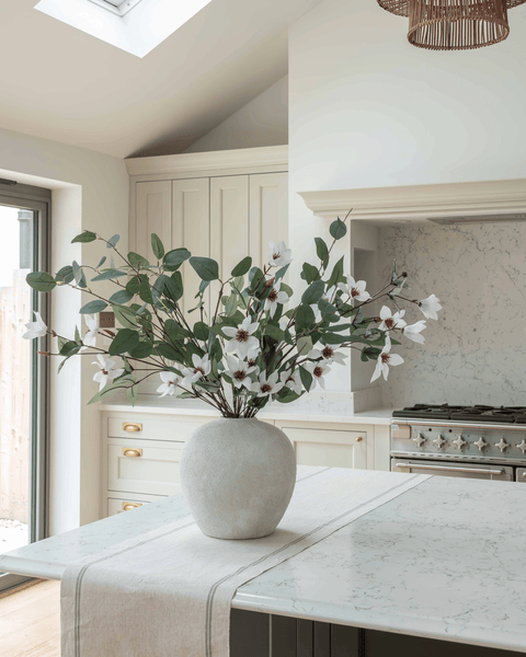 Faux Arrangement - Eucalyptus and White Magnolia