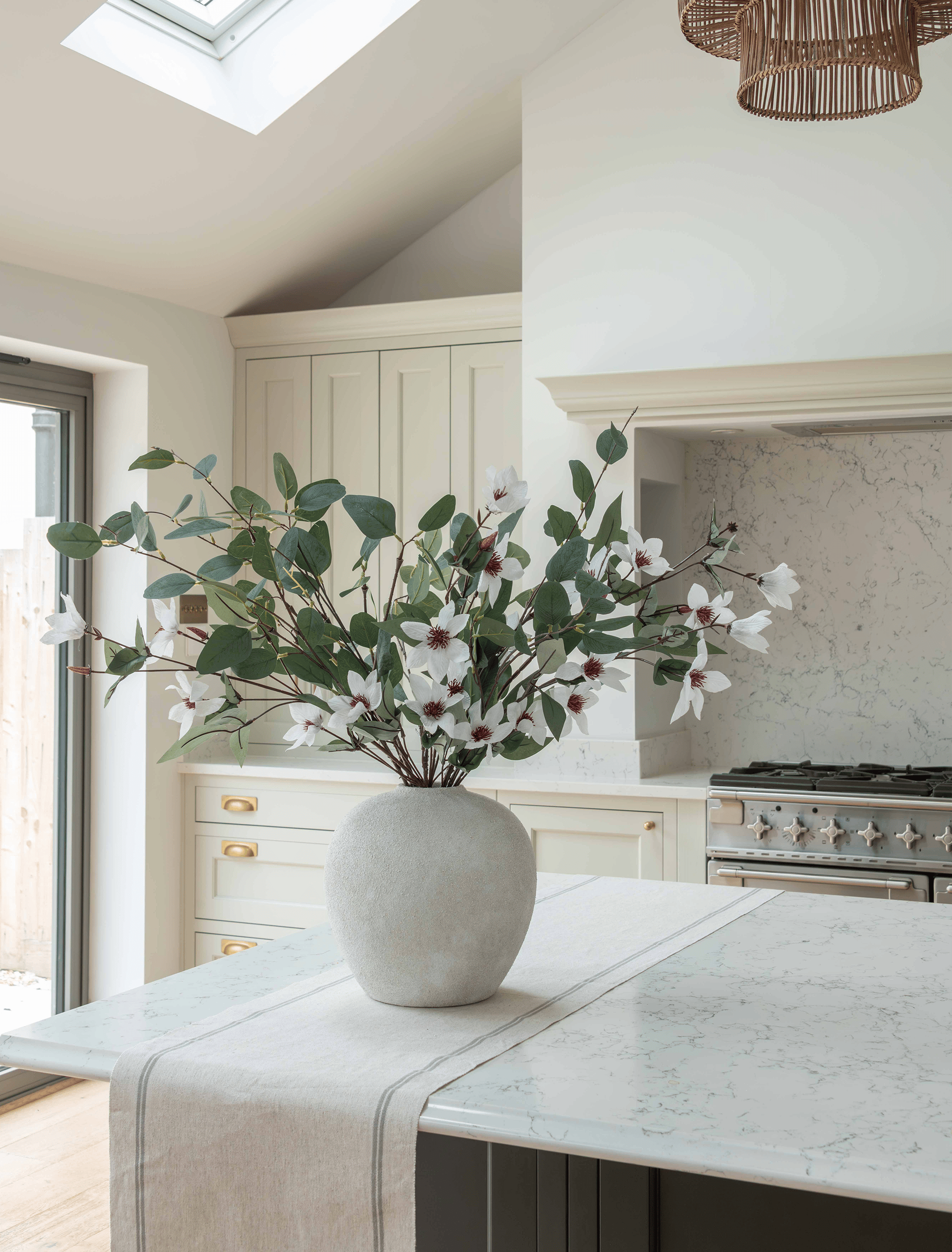 Faux Arrangement - Eucalyptus and White Magnolia