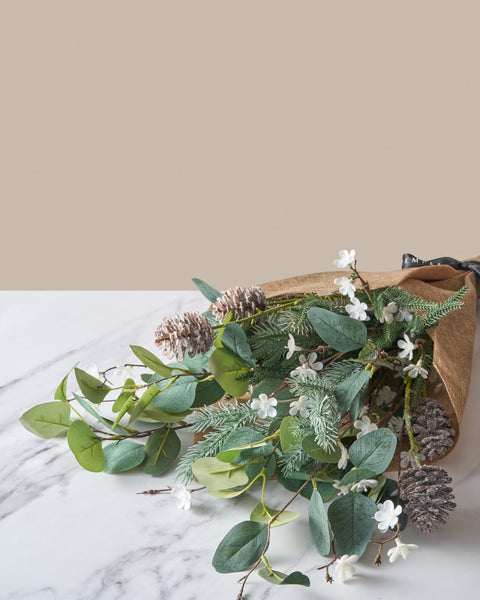 Faux Arrangement - Eucalyptus and Winter White