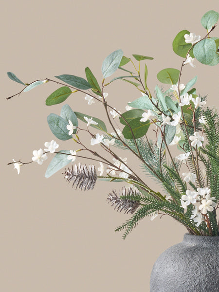 Faux Arrangement - Eucalyptus and Winter White