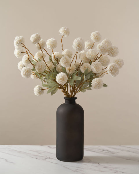 Faux Kiku Flower - White (10 Stems / 50 heads)