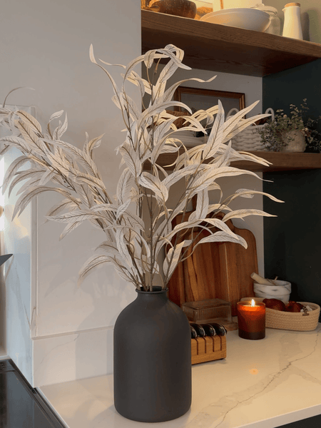 Faux Willow Eucalyptus - White (5 Stems)