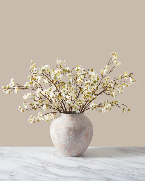 Faux Blossom - White (6 Stems)
