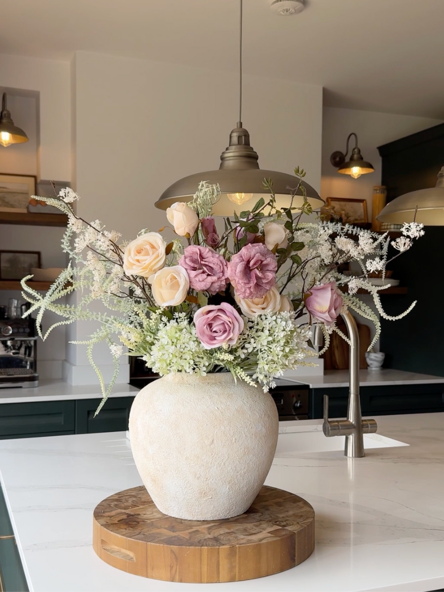 Faux Arrangement - Blush Rose