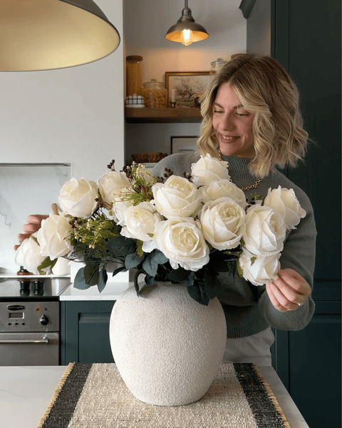 Zoe Ceramic Vase - Beige