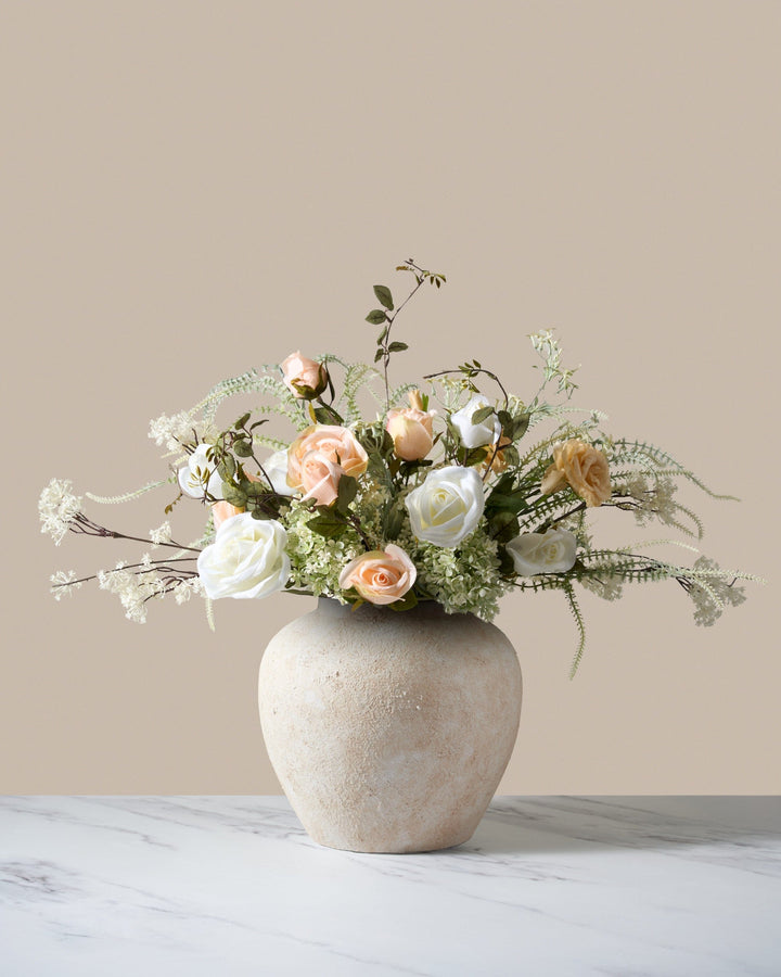 Faux Arrangement - Peach Rose