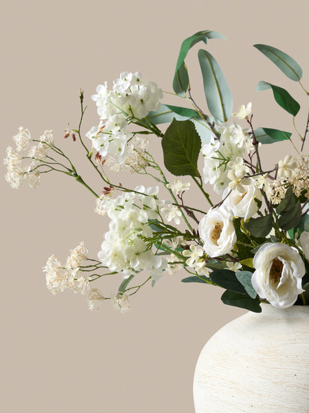 Faux Arrangement - Rose & Delphinium White