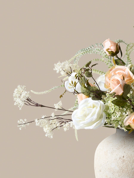 Faux Arrangement - Peach Rose