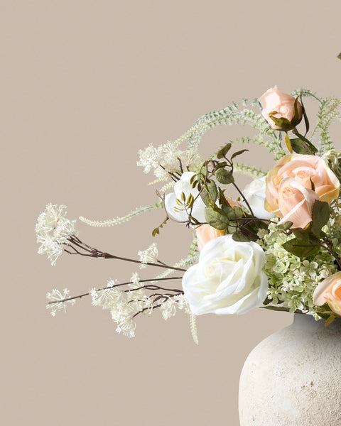Faux Arrangement - Peach Rose