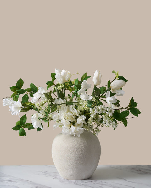 Faux Arrangement - Tulip & Agapanthus White