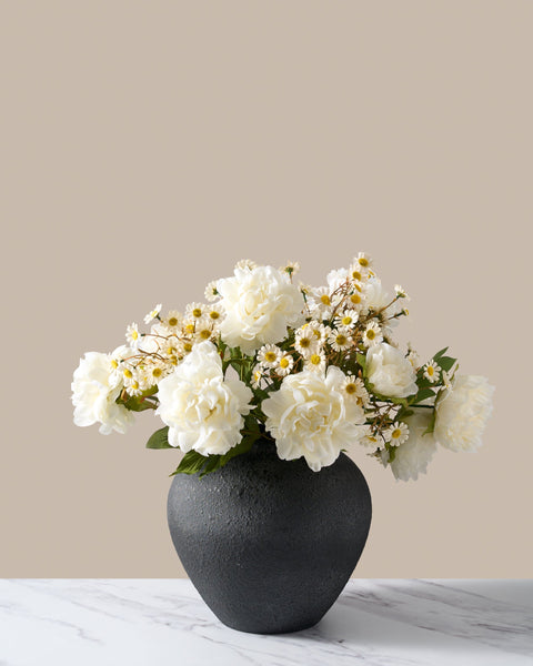 Faux Arrangement - White Peony & Daisy