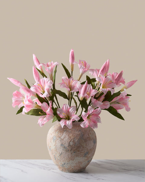 Faux Lily Arrangement - Pink