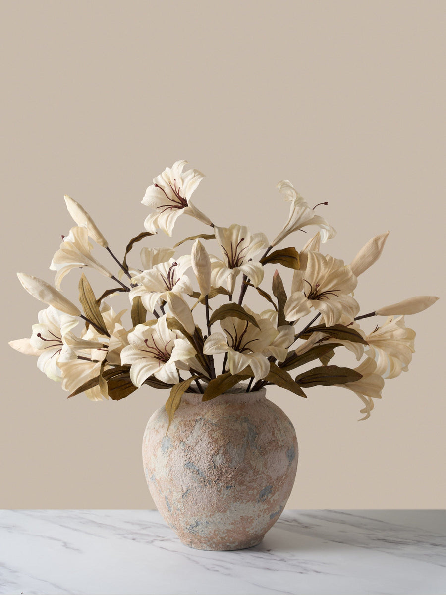 Faux Lily Arrangement - Beige