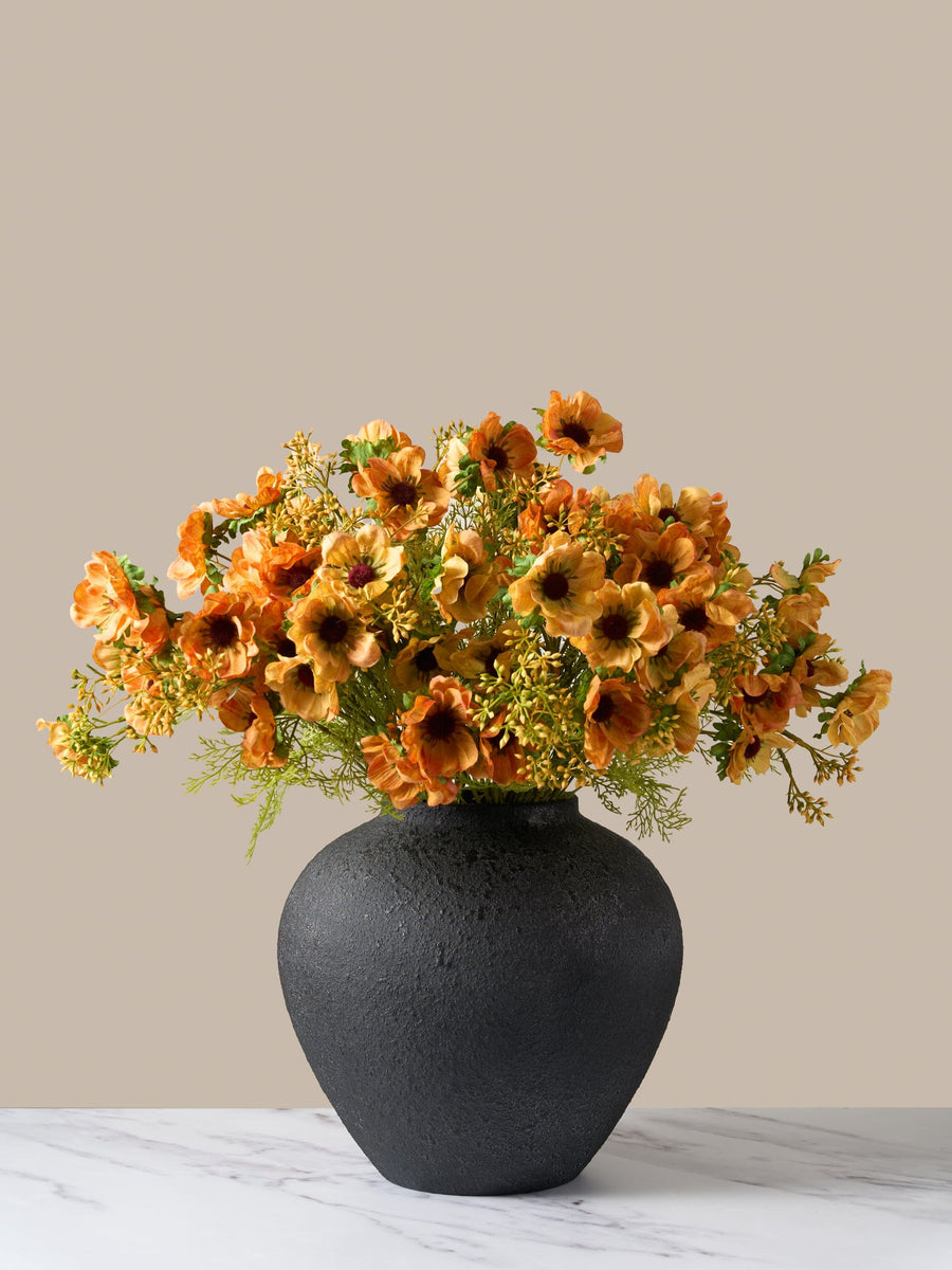 Faux Poppy Arrangement - Sunrise (12 stems / 60 Poppy heads)