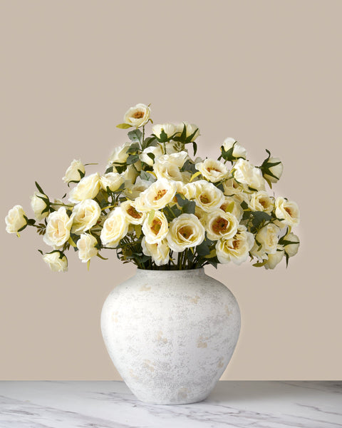 Faux Rose Arrangement - Ivory (12 Stems / 72 Roses)