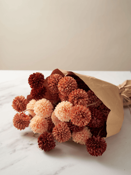 Faux Kiku Flower - Assorted Bouquet (10 Stems / 50 Heads)