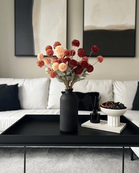 Aria Glass Vase - Matt Black