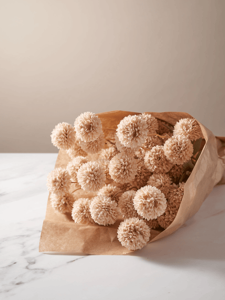 Faux Kiku Flower - Cream (10 Stems / 50 Heads)