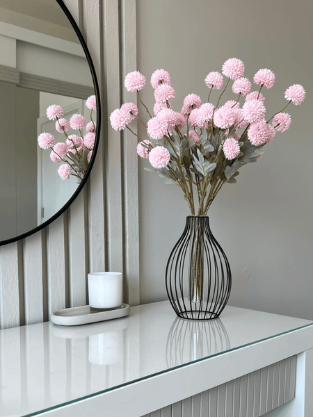 Faux Kiku Flower - Pink (10 Stems / 50 Heads)