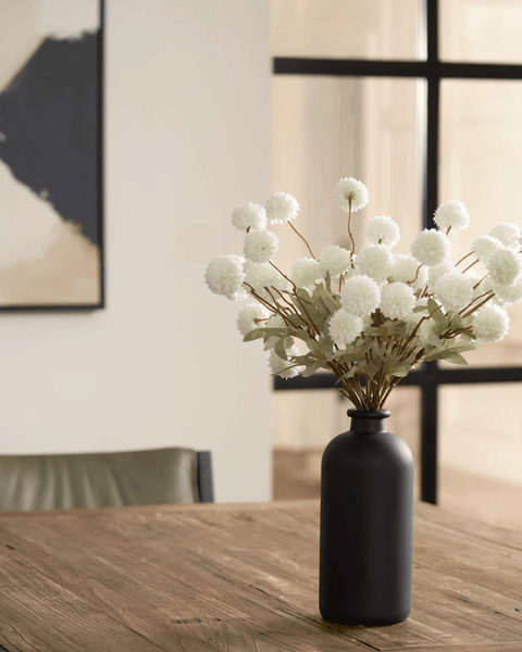 Faux Kiku Flower - White (10 Stems / 50 heads)