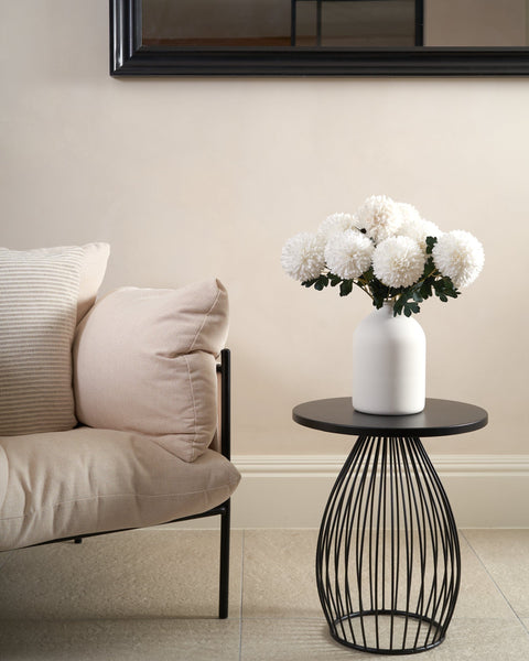Large Faux Kiku - White (10 Stems)
