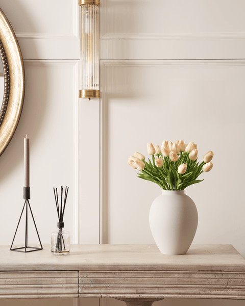 Faux Tulip - Champagne Peach (25 Stems)