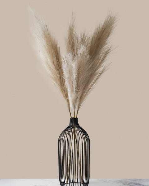 Tall Faux Pampas Grass - Cream (3 Stems)