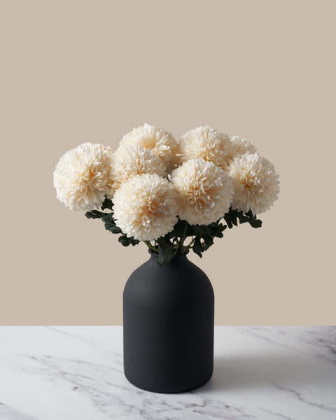 Large Faux Kiku - Beige (10 Stems)