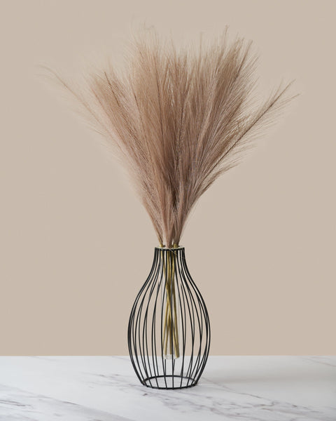 Faux Pampas Grass - Natural Rose - Limited Edition (5 Stems)