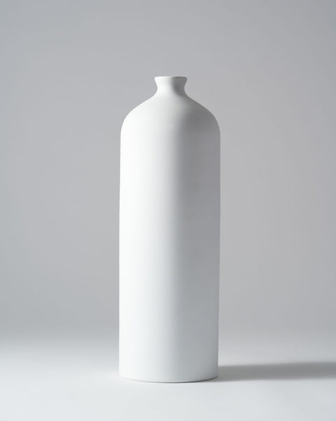 Tall Aria Iron Vase - White