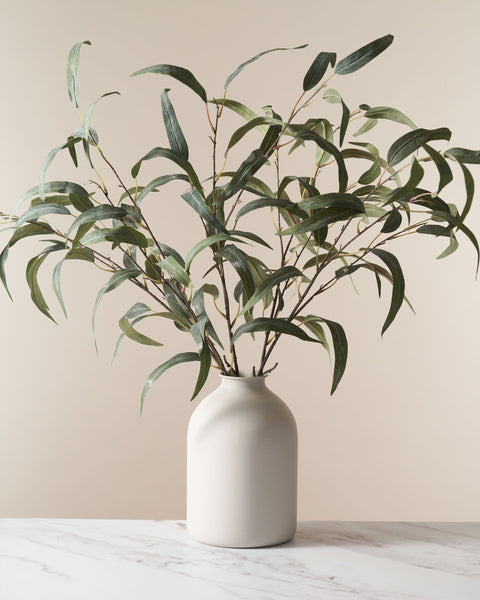 Faux Willow Eucalyptus - Green (5 Stems)