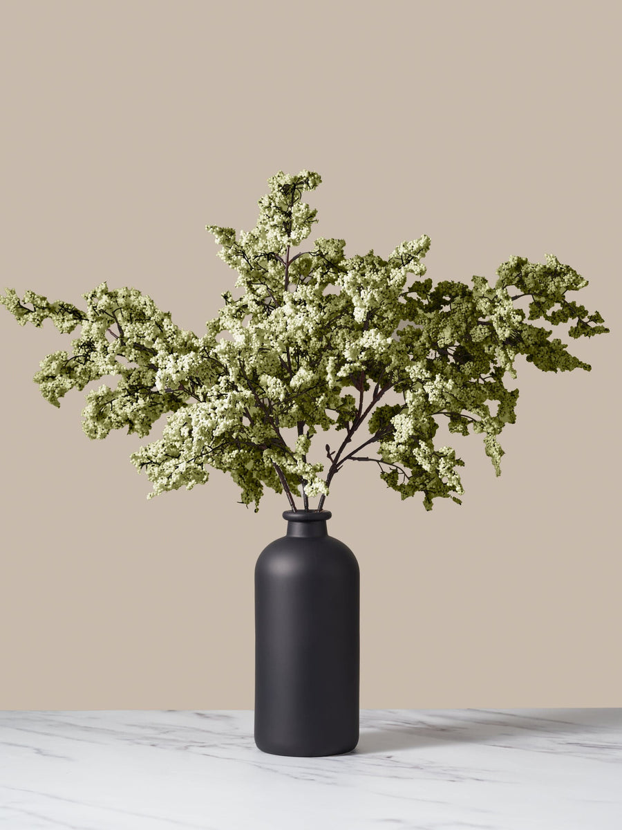 Faux Berry Spray - Olive Green (3 Stems)