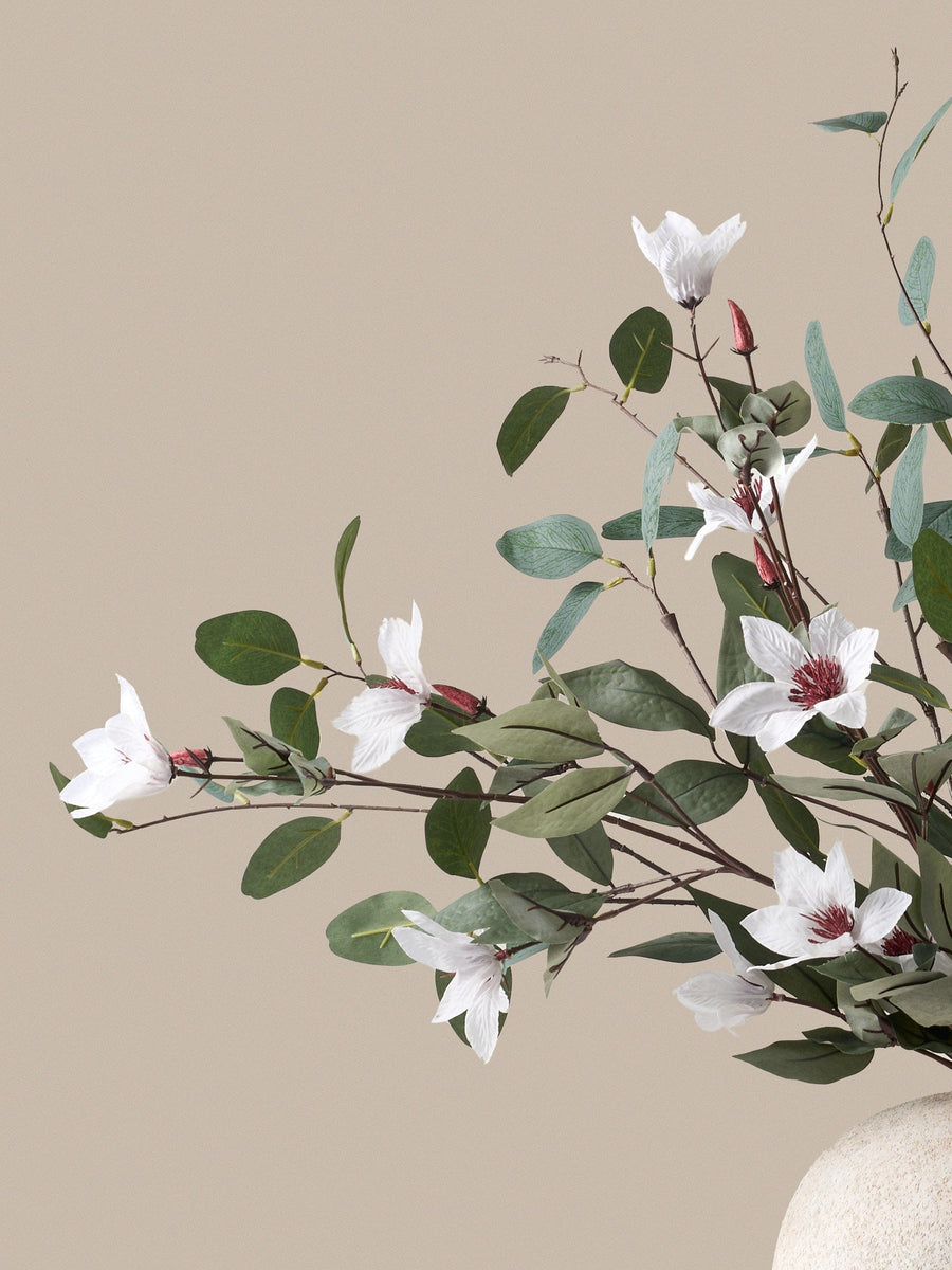 Faux Arrangement - Eucalyptus and White Magnolia
