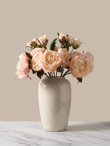 Faux Peony Arrangement - Blush (6 Stems)