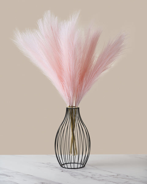 Faux Pampas Grass - Plush Pink (5 Stems)