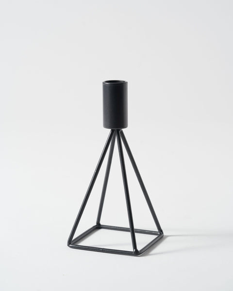 Pyramid Candle Holder - Black