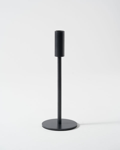 Tall Minimal Candle Holder - Black