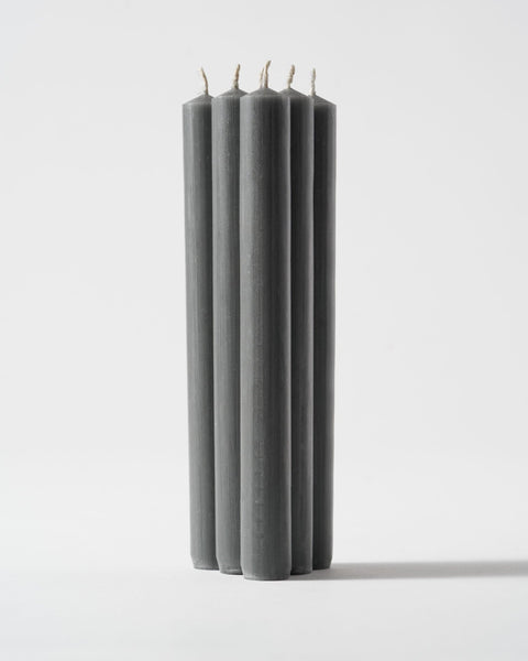 Dinner Candle 8" - Grey (Set Of 6)