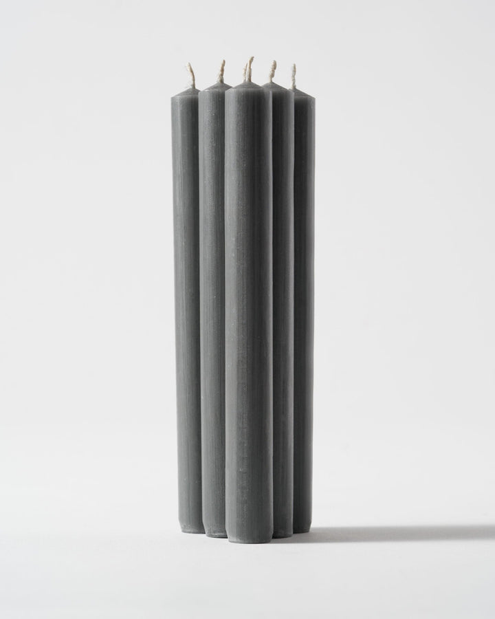 Dinner Candle 8" - Grey (Set Of 6)