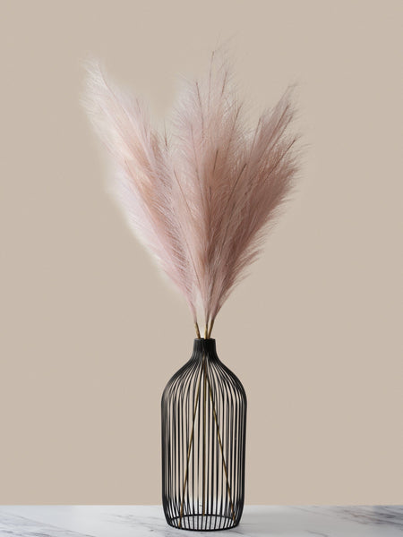 Tall Faux Pampas Grass - Dusk Pink (3 Stems)