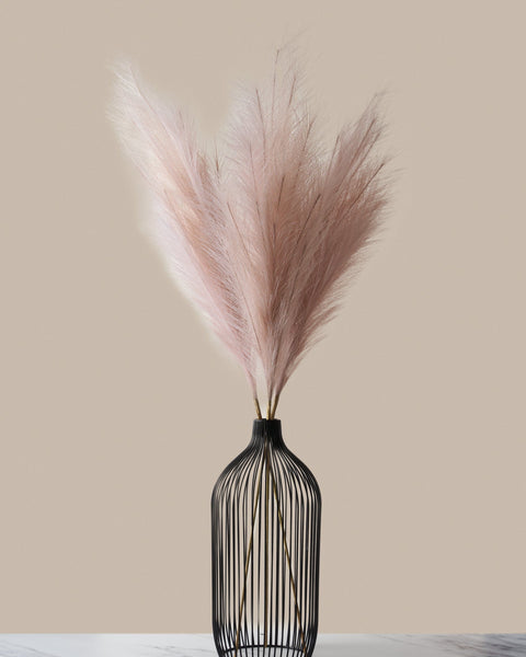 Tall Faux Pampas Grass - Dusk Pink (3 Stems)