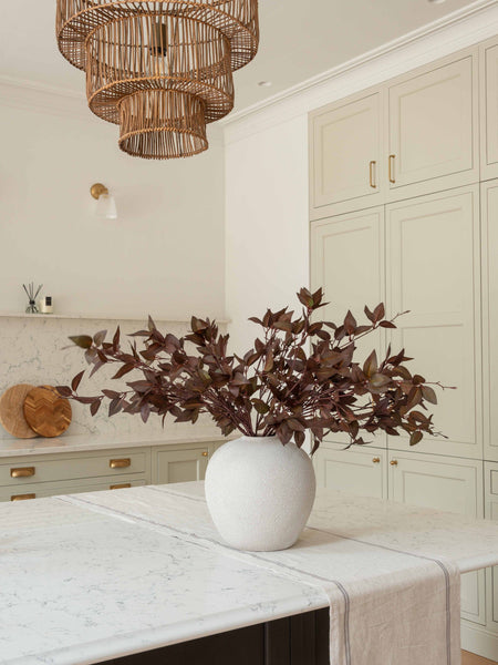 Faux Leaf Spray - Burgundy (9 Stems)