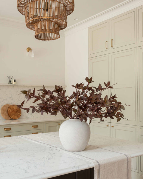 Faux Leaf Spray - Burgundy (9 Stems)