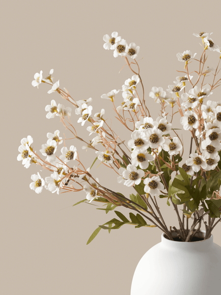Faux Wax Flower - White (10 Stems)