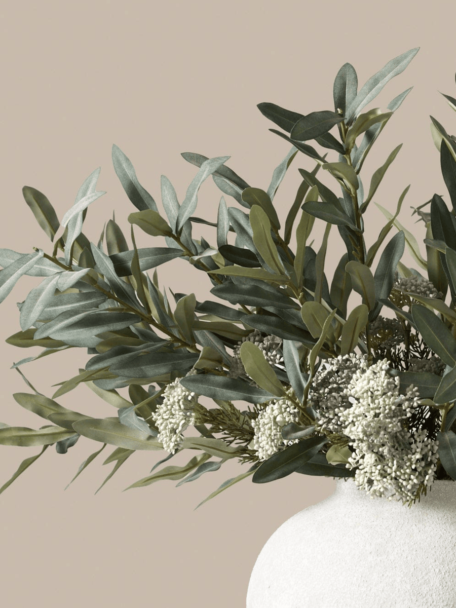 Faux Arrangement - Olive & White Berry