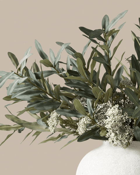 Faux Arrangement - Olive & White Berry
