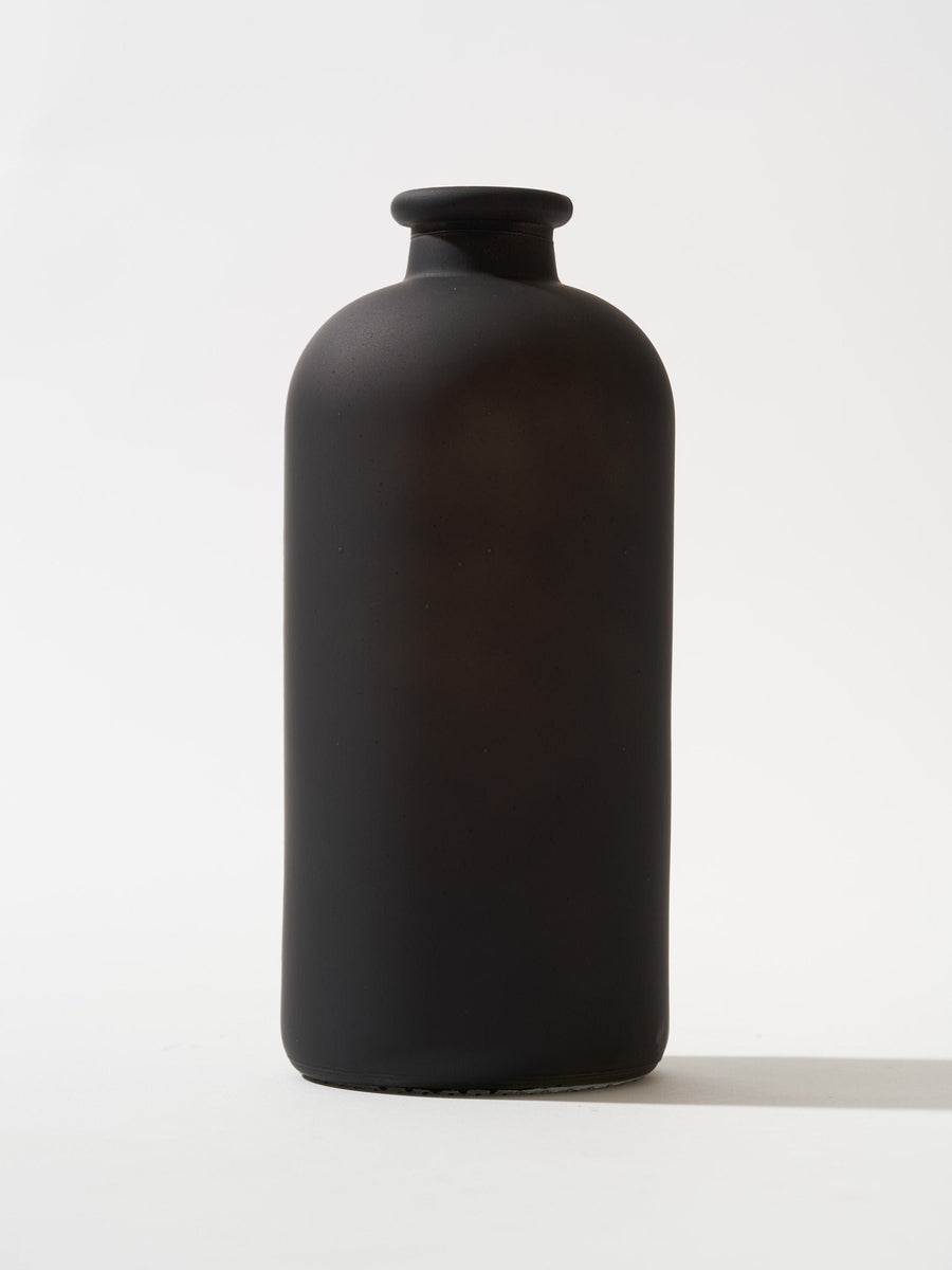 Aria Glass Vase - Matt Black
