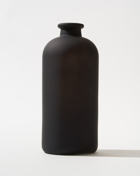 Aria Glass Vase - Matt Black