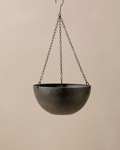 Iris Iron Hanging Basket - Black